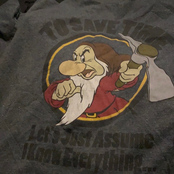 Xxl grumpy dwarf shirt gray - Picture 1 of 3